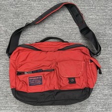 Bolsa carteiro vintage Abercrombie & Fitch A-18 vermelha preta alça de ombro para laptop comprar usado  Enviando para Brazil