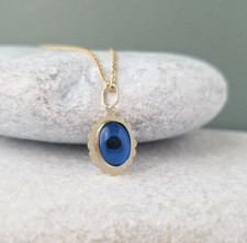 Pingente de ouro grego olho mau. Ouro amarelo 14K sólido azul Murano. Berloque de proteção comprar usado Pingente de ouro grego olho mau. Ouro amarelo 14K sólido azul Murano. Berloque de proteção comprar usado  Enviando para Brazil