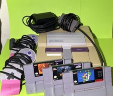 Console Nintendo SNES cinza +3 lote de jogos, SNS-001 testado - funcionando com problemas de saída CA comprar usado  Enviando para Brazil