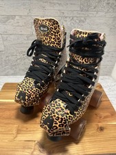 Patins Moxi estampa de leopardo da selva/rosa para meninas jovens tamanho 4 - Excelente estado usado comprar usado  Enviando para Brazil