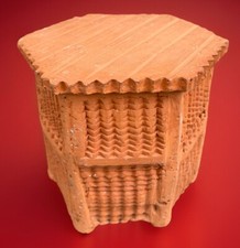 Vaso de planta estilo chinês asiático hexágono suporte base de exibição argila achado raro comprar usado  Enviando para Brazil