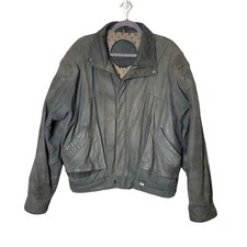 Jaqueta Bombardeiro Masculina Vintage Hunting Horn Couro XXL Preta Desbotada comprar usado  Enviando para Brazil