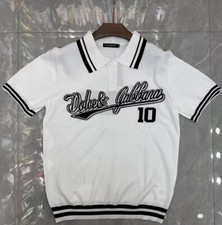 Suéter Hombre Blanco Polo Cuello Acanalado Manga Corta segunda mano  Embacar hacia Mexico