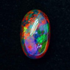 5,47 ct Fabuloso Patchwork Padrão Arlequim Arco-íris Brincar Natural Welo Opala Preta comprar usado  Enviando para Brazil