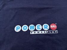 Camisa masculina Power Ball vintage azul GG logotipo soletrar jogos loteria POWER PLAY  comprar usado  Enviando para Brazil