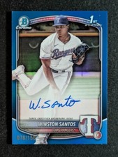 2025 Bowman Chrome WINSTON SANTOS 76/150 1º Bowman Auto Prospect Azul Ref SP comprar usado  Enviando para Brazil