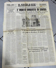 Prima pagina secolo usato  Albenga