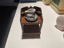Jarra y base Shackman lavabo lavabo seco vintage para casa de muñecas segunda mano  Embacar hacia Mexico