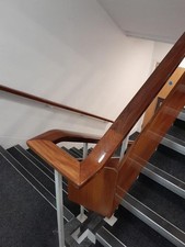 Hardwood handrail 1950 for sale  STEVENAGE