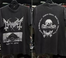 Camiseta 1997 Mayhem Wolf’s Lair Abyss Metal Tour preta 2 lados reimpressão WA0433 comprar usado  Enviando para Brazil