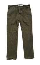 Calça Abercrombie & Fitch Masculina Tamanho 32x32 Oliva Escura Cobertor Forrado Térmico Fino, usado comprar usado  Enviando para Brazil