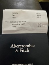 69.59 abercrombie fitch for sale  Milwaukee