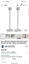 Sanus wireless speaker for sale  LOWESTOFT