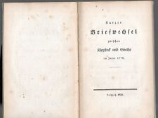 Kurzer briefwechsel klopstock gebraucht kaufen  Augsburg