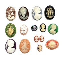 Vintage resin cameos for sale  Johnston