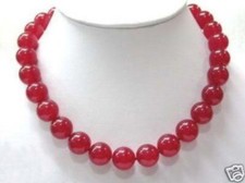 Atacado 1/5/10 peças colar de miçangas genuíno natural 10 mm pedras redondas de jade vermelha 18" comprar usado  Enviando para Brazil