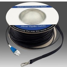 Cabo de fibra óptica externo blindado 500 pés/150 m LC para LC duplex modo único TPU OS2 comprar usado  Enviando para Brazil