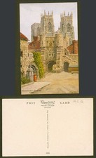 Cartão postal antigo AR Quinton Bootham Bar Minster York Church Cathedral Yorkshire 3556 comprar usado  Enviando para Brazil