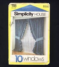 10 Ventanas, Cortinas y Cortinas, Patrón de Costura Simplicity House 118 segunda mano  Embacar hacia Mexico