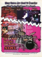 1996 Print Ad Mapex Mars Pro Kit de Bateria Bobby Schayer Bad Religion & Danny Schuler comprar usado  Enviando para Brazil