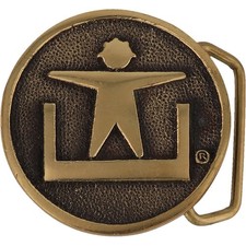 Fivela de cinto vintage década de 1970 logotipo masculino empresa de construção de latão, usado comprar usado  Enviando para Brazil