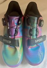 Sapato de ciclismo de estrada holográfico SPEED BOA EU 39 mudança de cor azul rosa - Excelente estado usado comprar usado  Enviando para Brazil