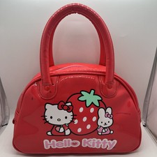 Bolsa de mão Sanrio Hello Kitty vermelha 2005 vintage palavras rosa morango comprar usado  Enviando para Brazil