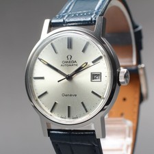 ◆Relógio masculino vintage quase perfeito◆ OMEGA Geneve cal.1481 data prata automático 35mm comprar usado  Enviando para Brazil