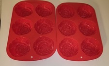 Usado, Molde de silicone em forma de rosa 10 L x 6,5 W lote de 2 comprar usado  Enviando para Brazil