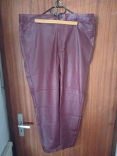 Damen kunstlederhose dunkelrot gebraucht kaufen  Goch
