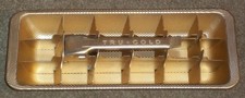 BANDEJA DE CUBO DE GELO VINTAGE OURO VERDADEIRO ALUMÍNIO, 18 CUBOS, COM ALAVANCA comprar usado  Enviando para Brazil