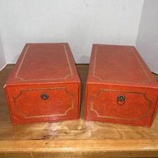 2 cajas de memoria álbum de fotos Holson rojo con oro - con mangas y fotos segunda mano  Embacar hacia Mexico