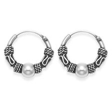 Par de brincos de prata esterlina com argola Bali 10 mm!!      Novo em folha!! comprar usado  Enviando para Brazil