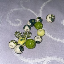 Green beads set for sale  HARWICH