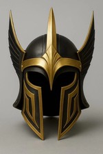 Capacete de metal Fantasy Warrior preto e dourado - Réplica de armadura de cosplay alada comprar usado  Enviando para Brazil