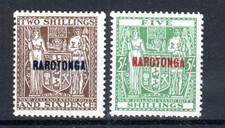 Ilhas Cook 1931-32 Nova Zelândia 2s 6d e 5s opção fiscal postal SG 95-96 MHN/MH comprar usado  Enviando para Brazil