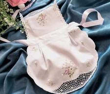Avental infantil estilo vintage bordado flor roxa renda crochê algodão ajustável comprar usado  Enviando para Brazil