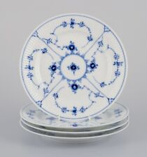 Royal Copenhagen azul canelado liso. Quatro pratos em porcelana., usado comprar usado  Enviando para Brazil