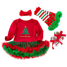 Usado, 4 peças roupas fantasia vestido tutu tiara de Natal bebê recém-nascido bebê meninas 1º comprar usado  Enviando para Brazil