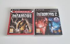 Infamous 1 e 2 Sony Playstation 3 PS3 pacote de videogame conjunto completo comprar usado  Enviando para Brazil