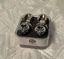 Genuíno Schaller CHROME S-Lock Par/Conjunto de Fechaduras de Alça de Guitarra, Fabricado na Alemanha comprar usado  Enviando para Brazil