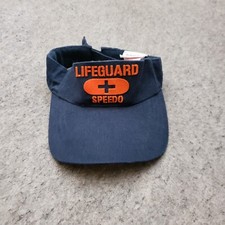 Boné Speedo chapéu viseira masculino tamanho único azul laranja alça externa salva-vidas traseiro comprar usado  Enviando para Brazil