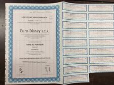 Certificado Euro Disney Bond 1983 com 17 cupons ainda anexados comprar usado  Enviando para Brazil