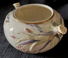 Sugar Bowl Irish Belleek Grass primeira marca negra período 1863/1891 comprar usado  Enviando para Brazil