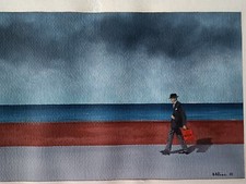 Modern painting signed d'occasion  Expédié en Belgium