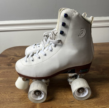 Patins femininos clássicos de couro ecológico patins de cano alto tamanho 6 comprar usado  Enviando para Brazil