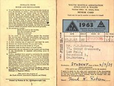 Usado, 1963 Youth Hostel Association Inglaterra e País de Gales YHA Members cartão sênior comprar usado  Enviando para Brazil