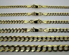 Pulseira de corrente de elos cubanos de ouro maciço 10K para homens mulheres 2mm~14mm 7"~30" comprar usado  Enviando para Brazil