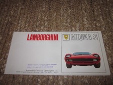 Prospekt Lamborghini Miura P 400 S Ende 60er Jahre, Bertone Gandini, sehr SELTEN comprar usado  Enviando para Brazil