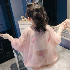 Roupas de proteção solar de verão para meninas proteção UV respirável casaco feminino comprar usado  Enviando para Brazil